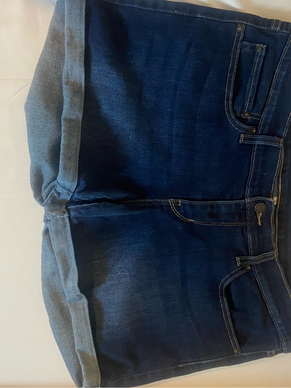 Levi's Women's Dark Blue Denim Jean Shorts